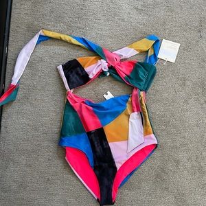Mara Hoffman cut out reversible one piece swimsuit